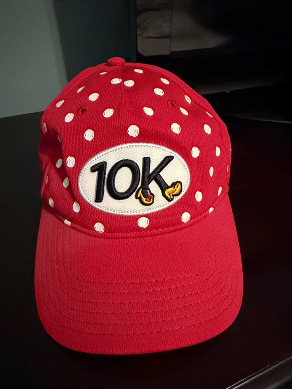 RunDisney Red Polka Dot 10K Patch Baseball Cap